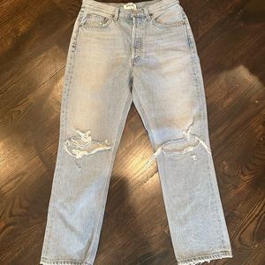 BNWOT Agolde Riley High Rise straight Crop Jeans